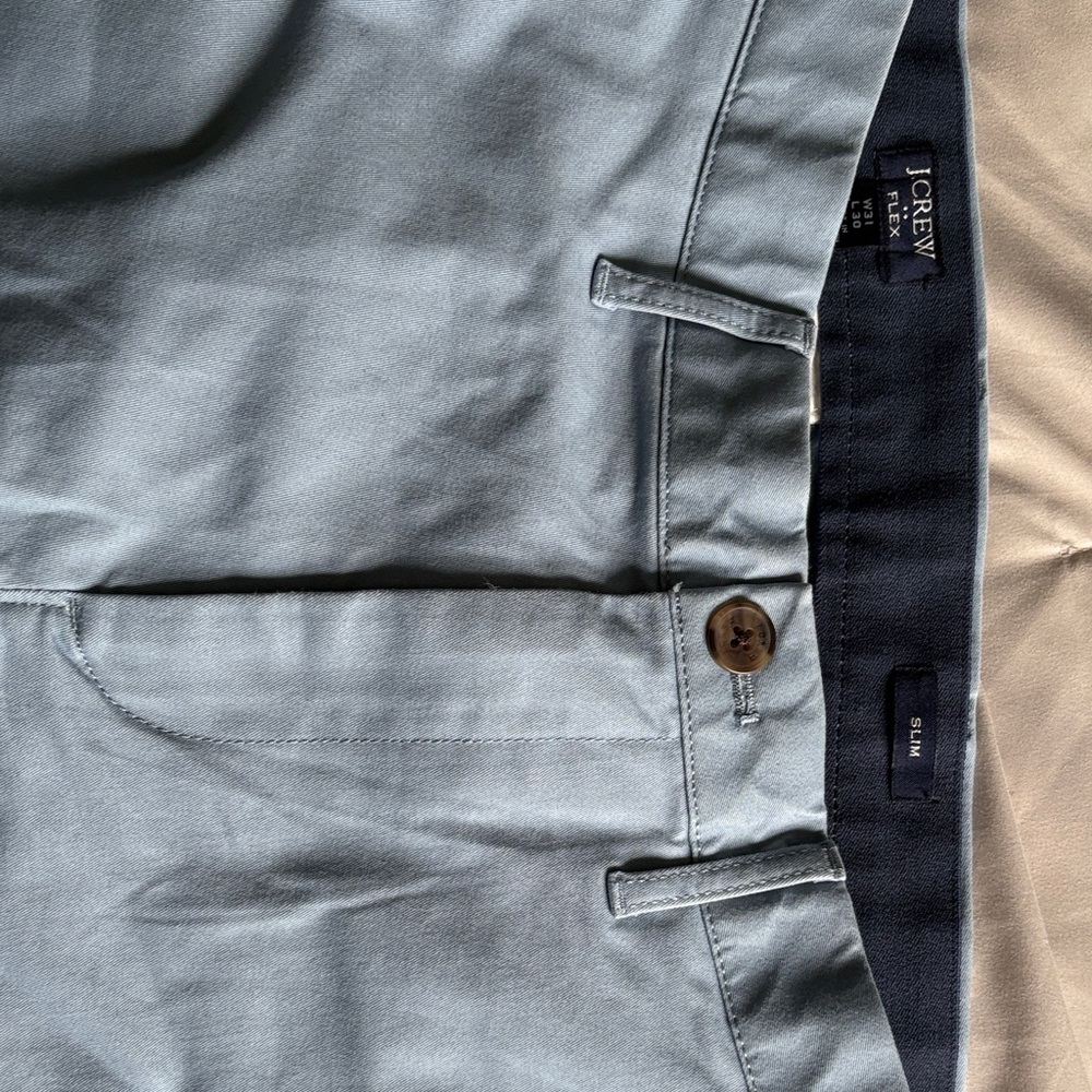 J. Crew Men's Slim Chino Pants in Light Blue